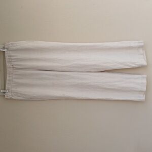 Charter Club Wide Leg Linen Pants Size Large Beachy Lagonlook Minimalist